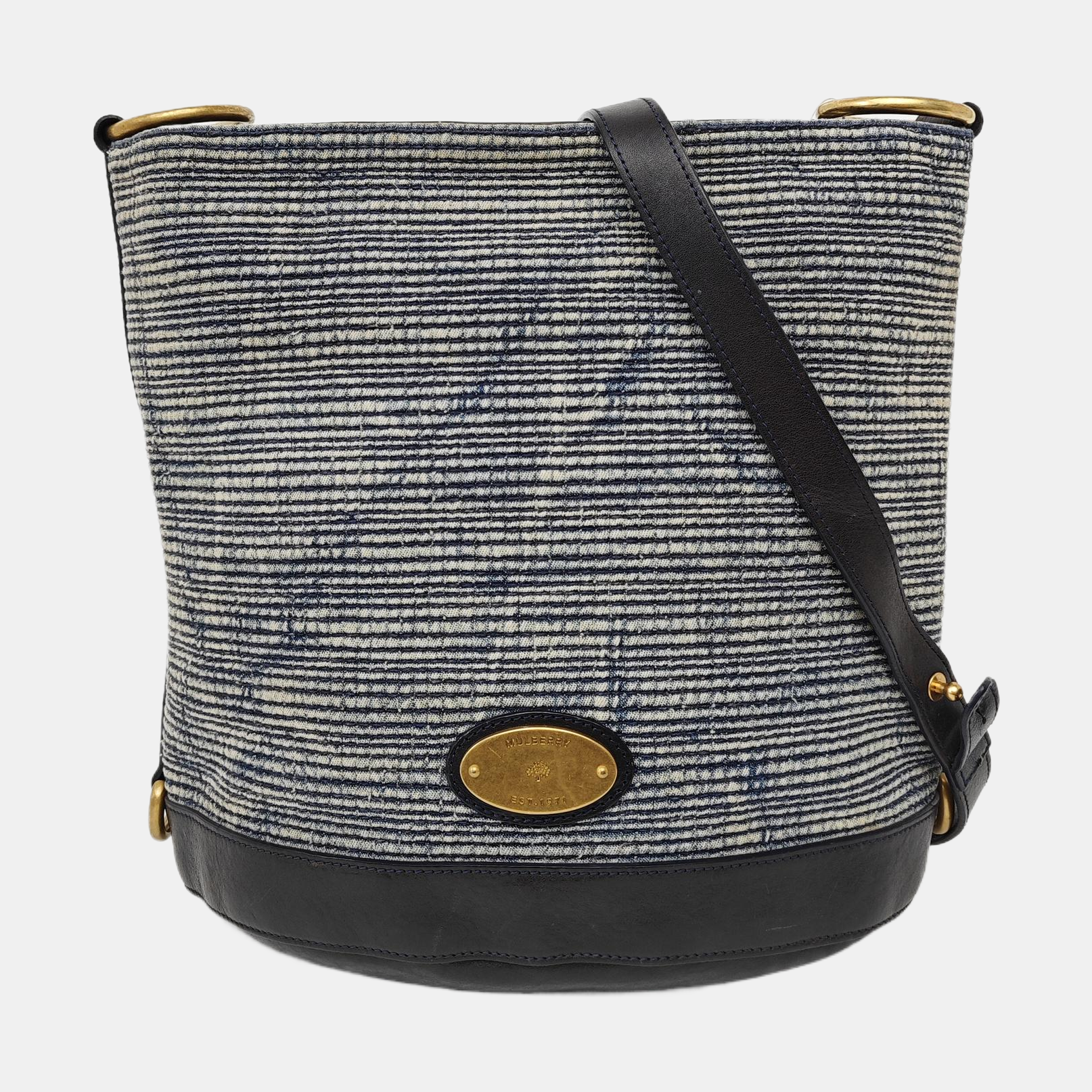 Fabric Bucket Bag Blue