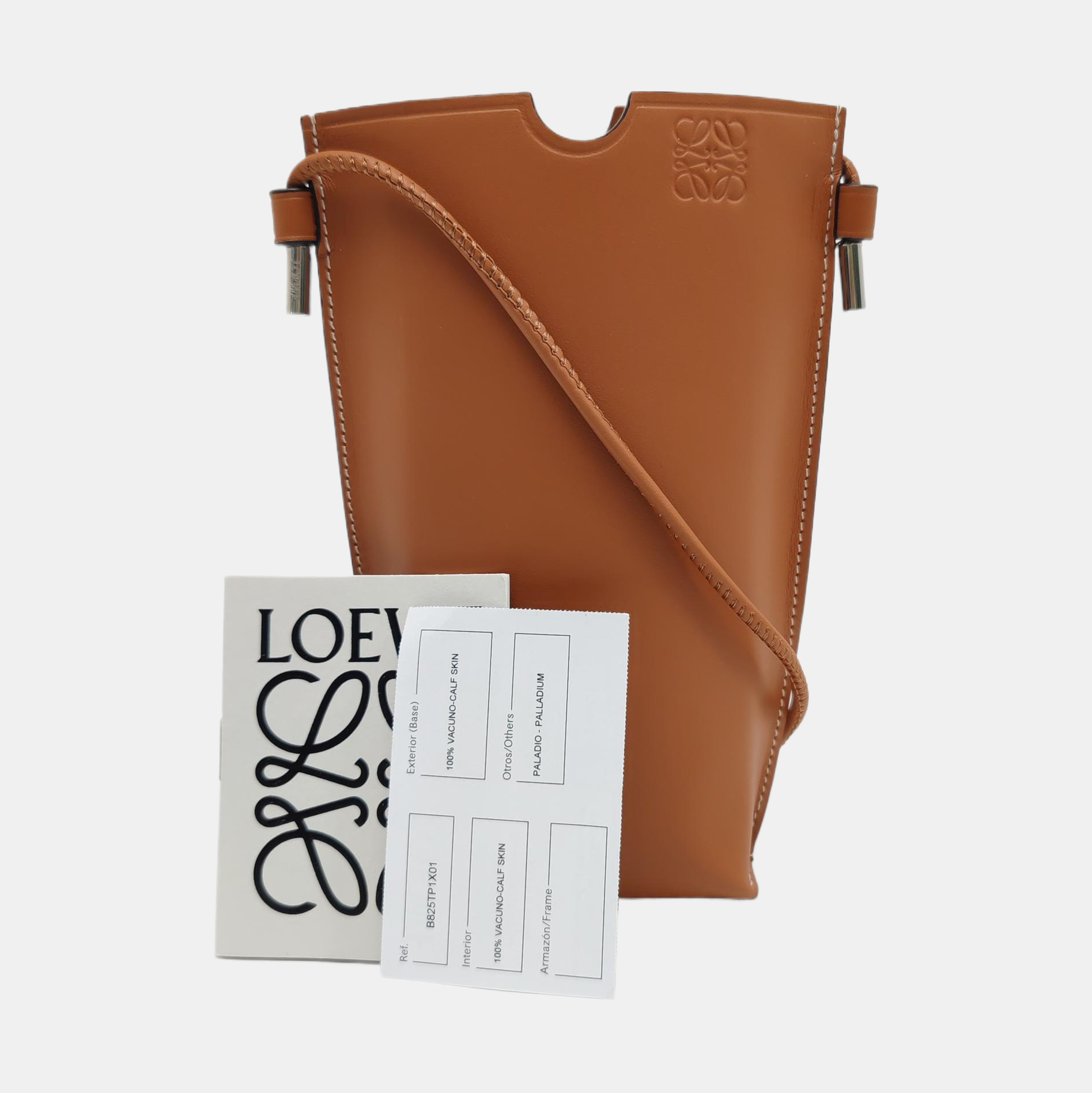 Calfskin Shoulder Bag Brown