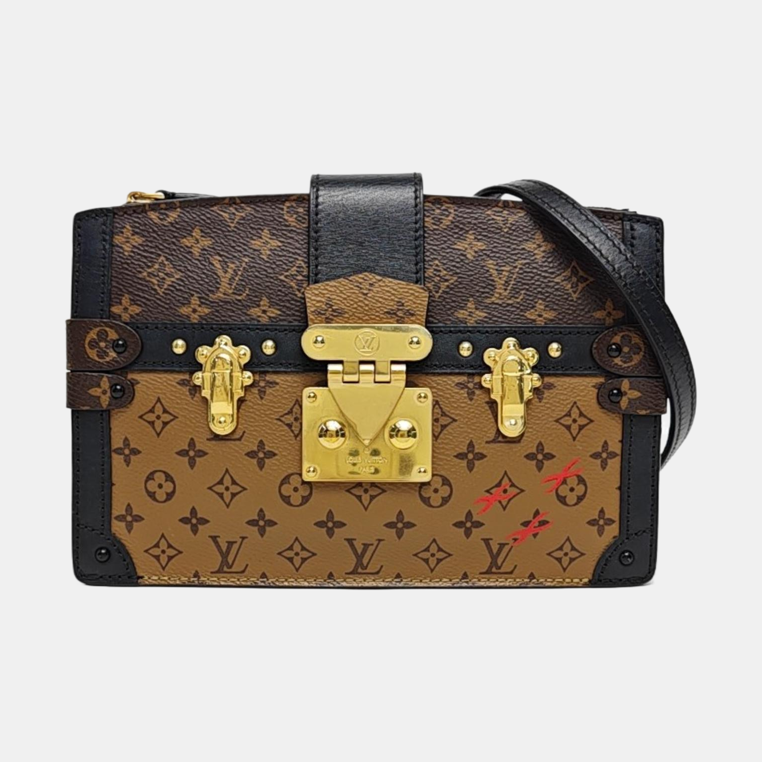 TRUNK Monogram Coated Canvas Brown