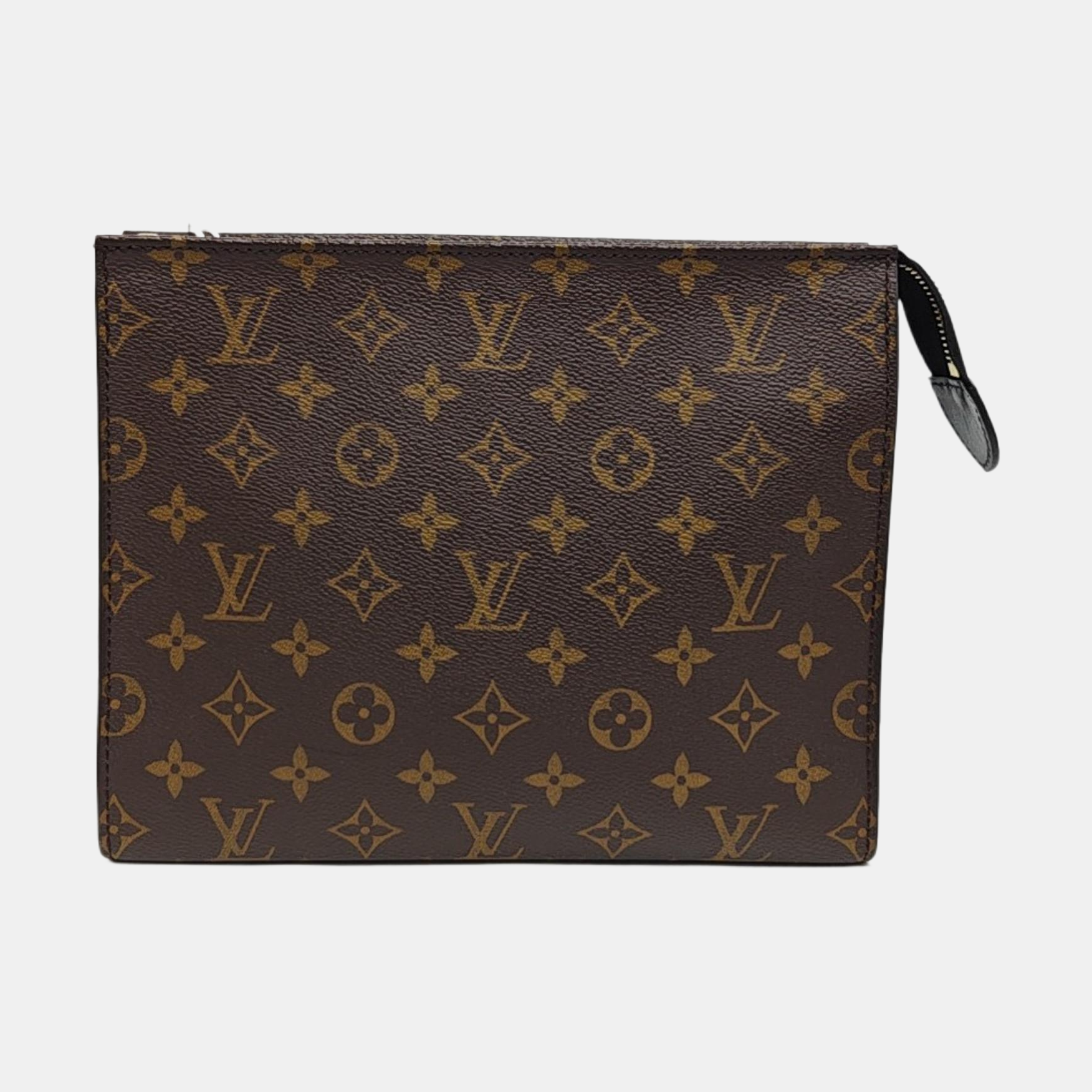TOILET POCKET 26 Monogram Coated Canvas Brown