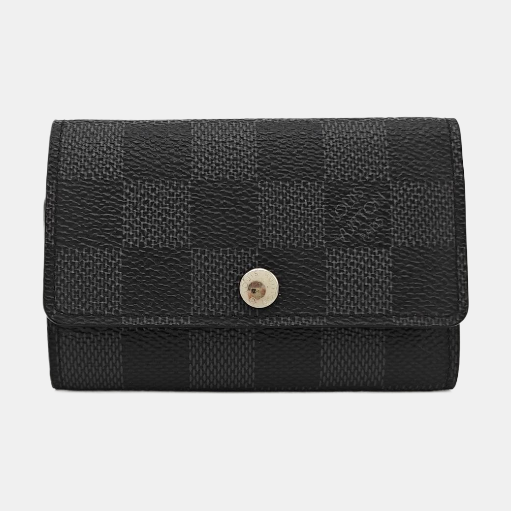 Damier Graphite Coated Canvas Key Pouch Gray