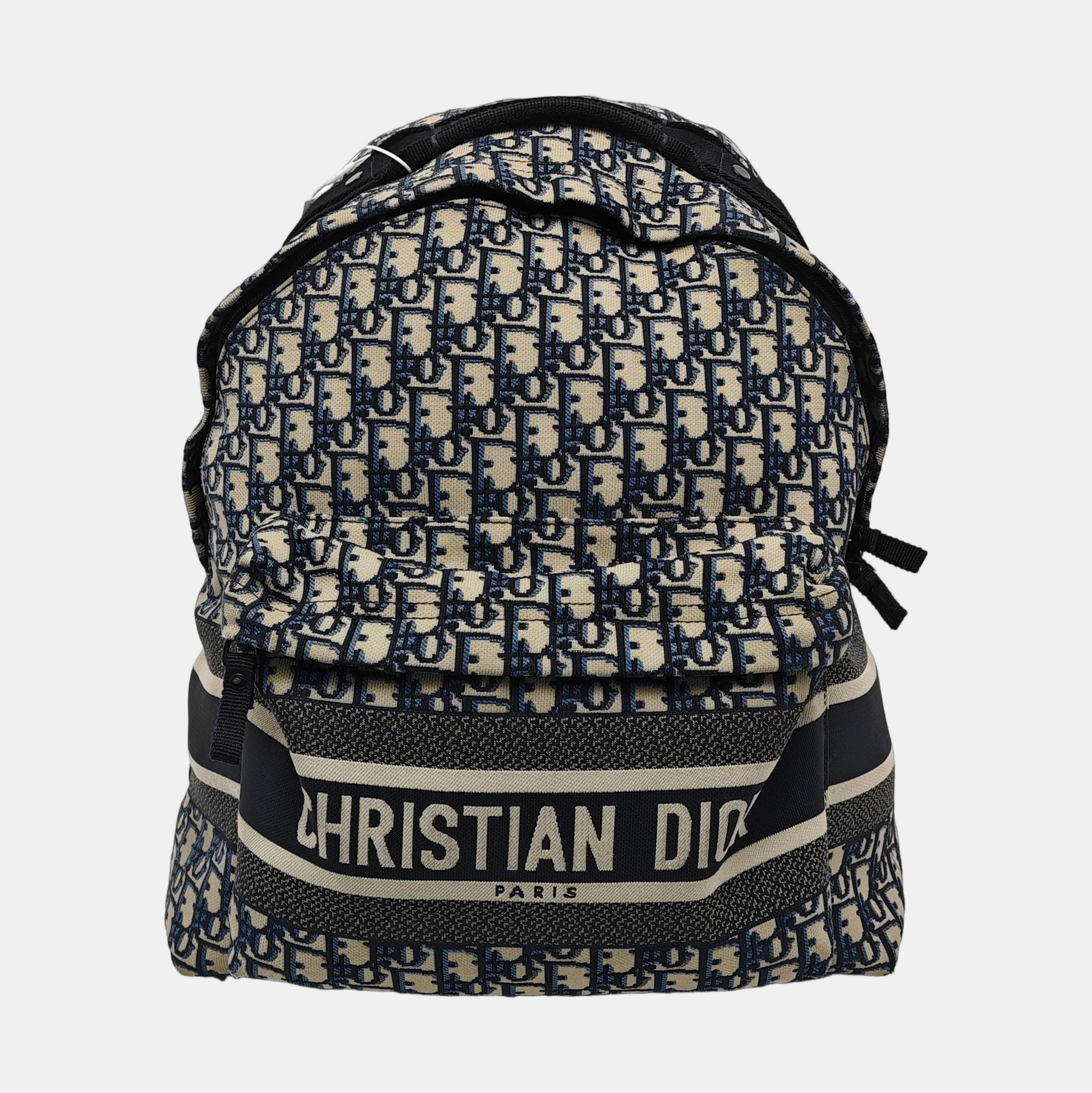 Diortravel Oblique Canvas Blue