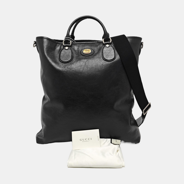 Calfskin Shoulder Bag Black