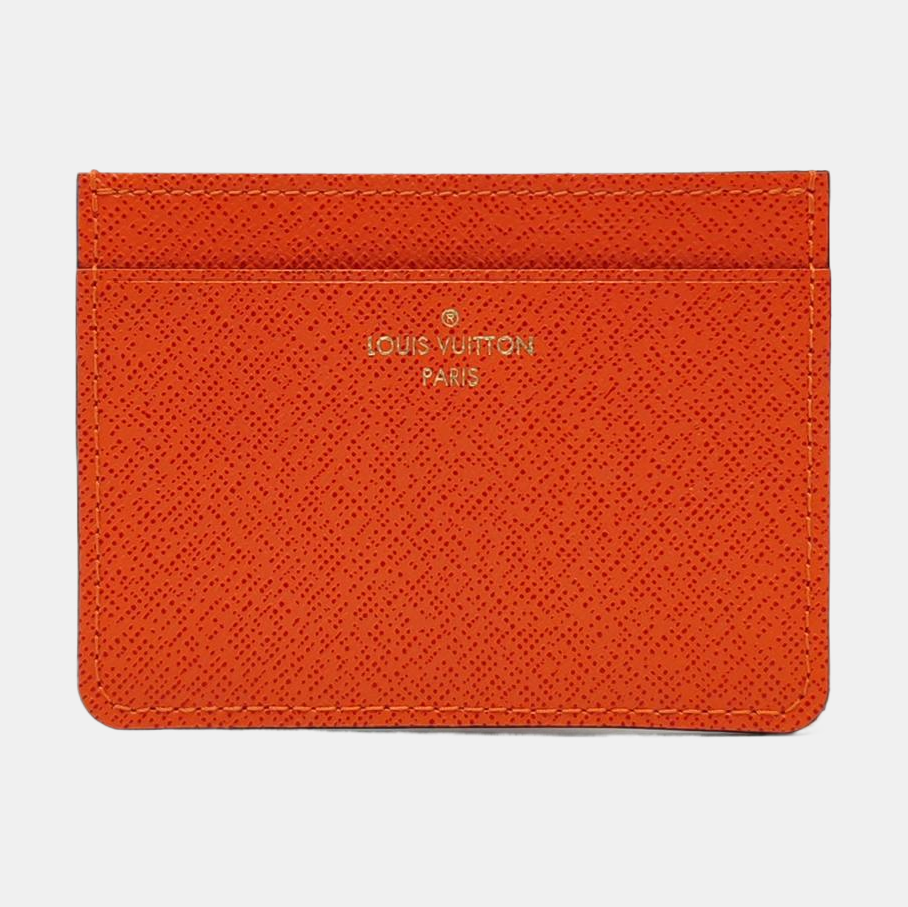 Calfskin Card Holder Orange