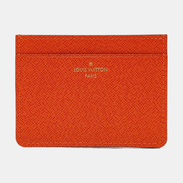Calfskin Card Holder Orange