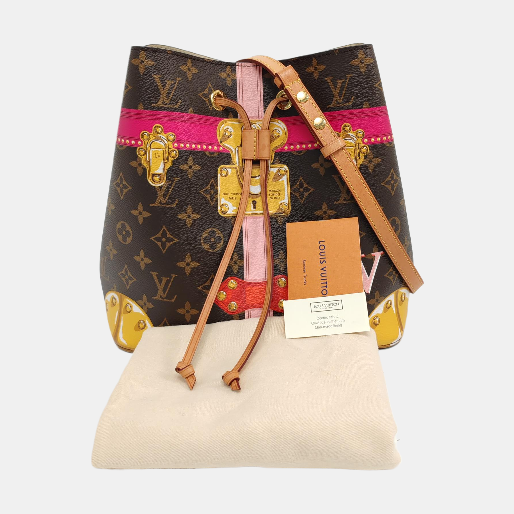 NÉONOÉ MM Monogram Coated Canvas Brown