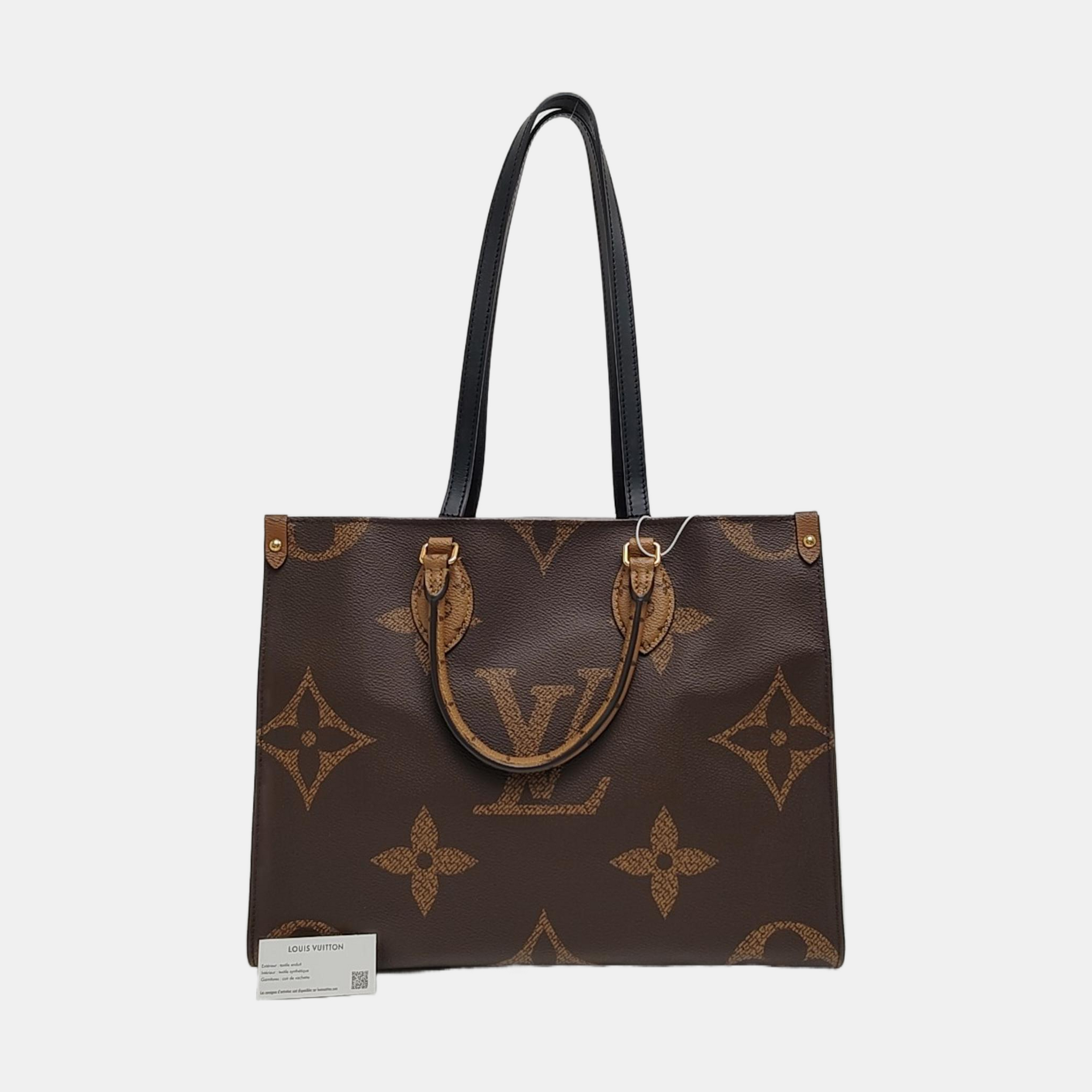 ONTHEGO MM Monogram Coated Canvas Brown