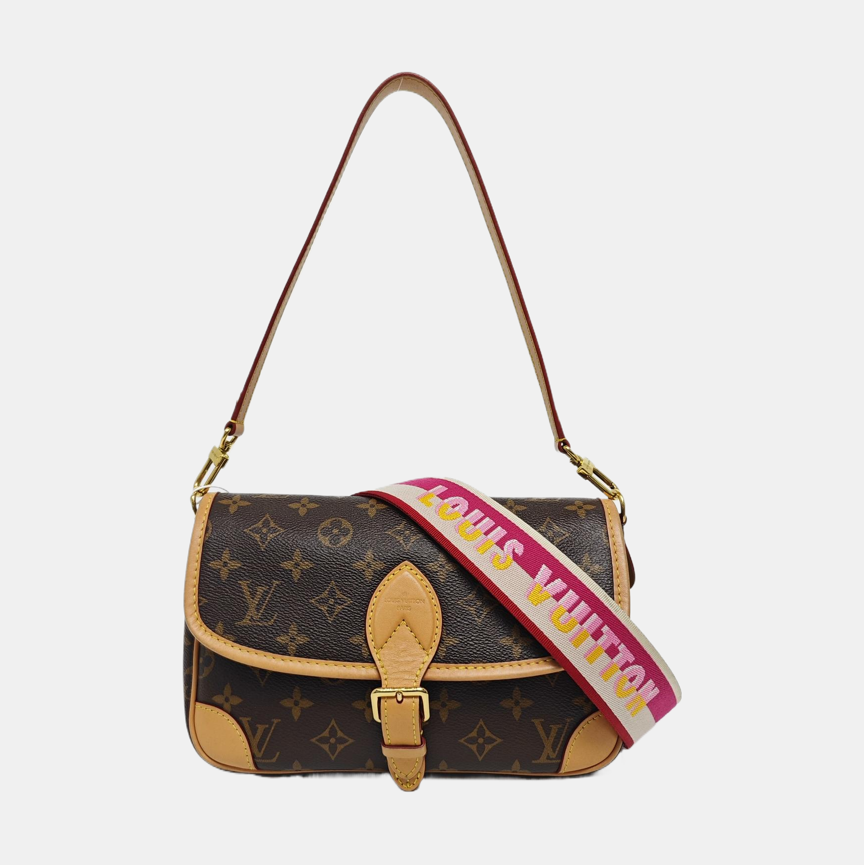 DIANE Monogram Coated Canvas Brown