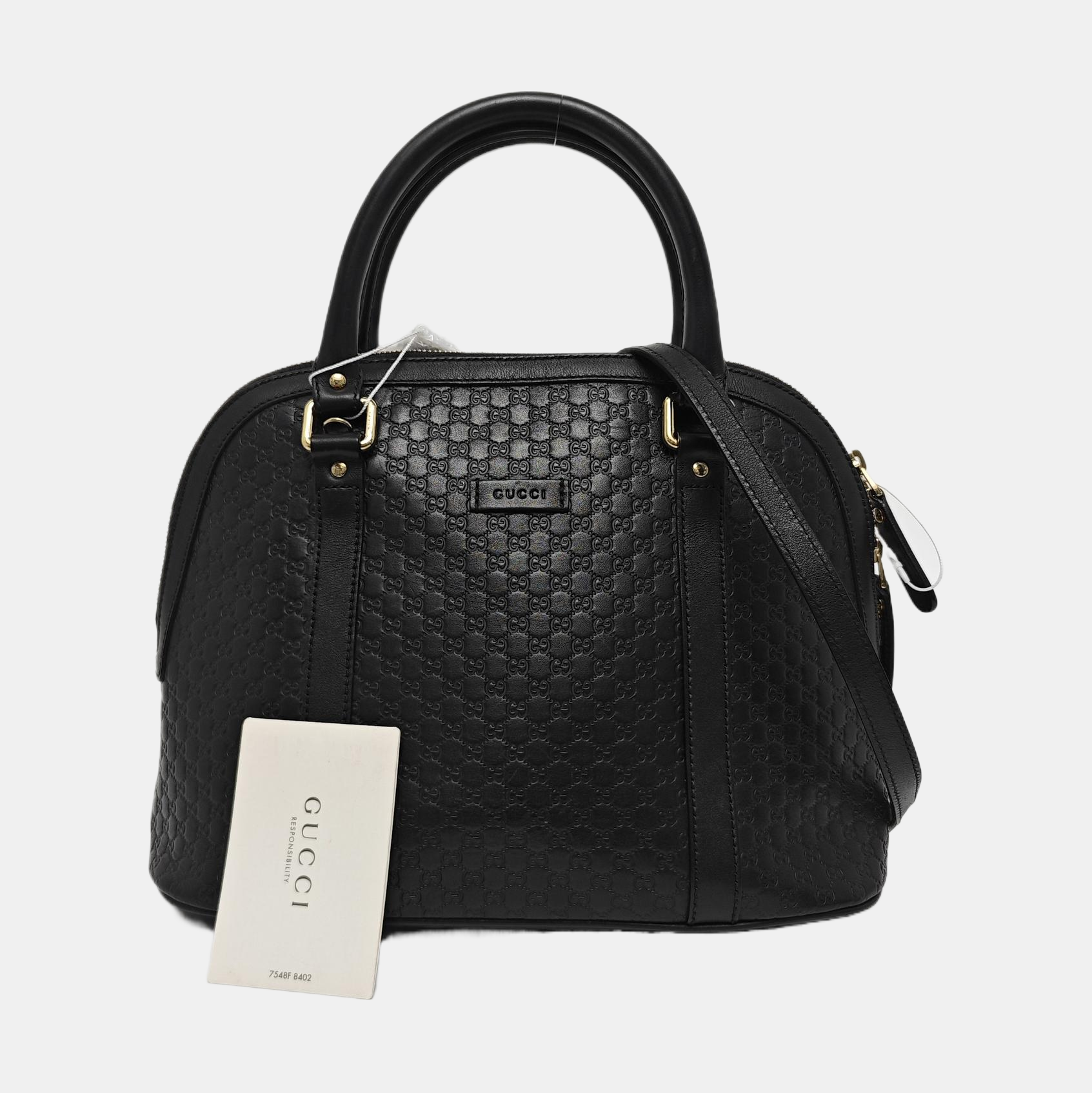 Microguccissima Monogram Calfskin Black