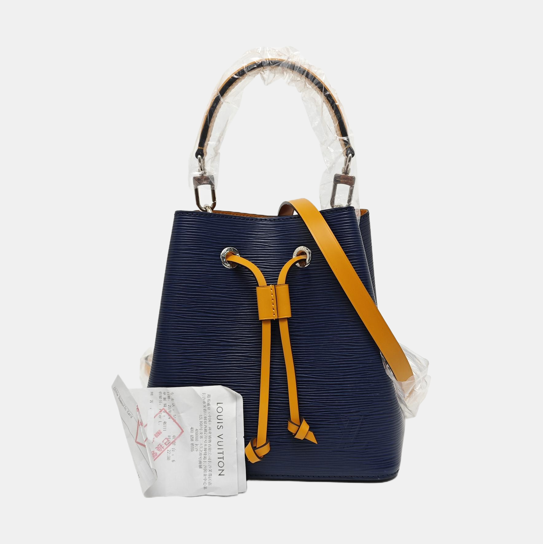 Authenticated pre-owned  NÉONOÉ BB Epi Blue - Bucket Bag at Looply