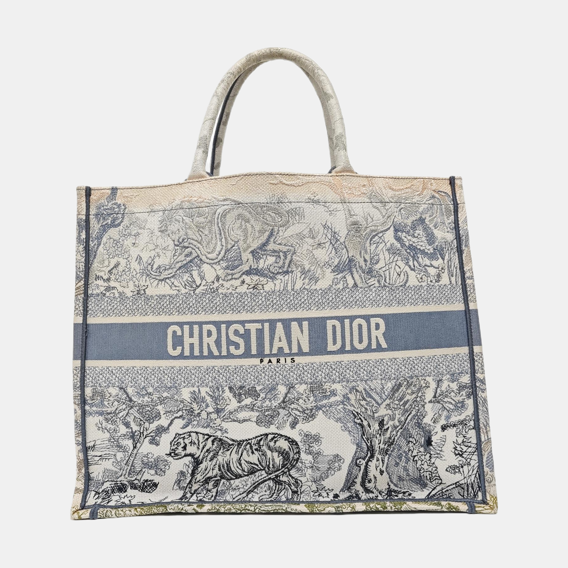 Book Tote Large Canvas Blue