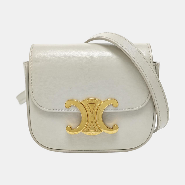TRIOMPHE Mini Calfskin White