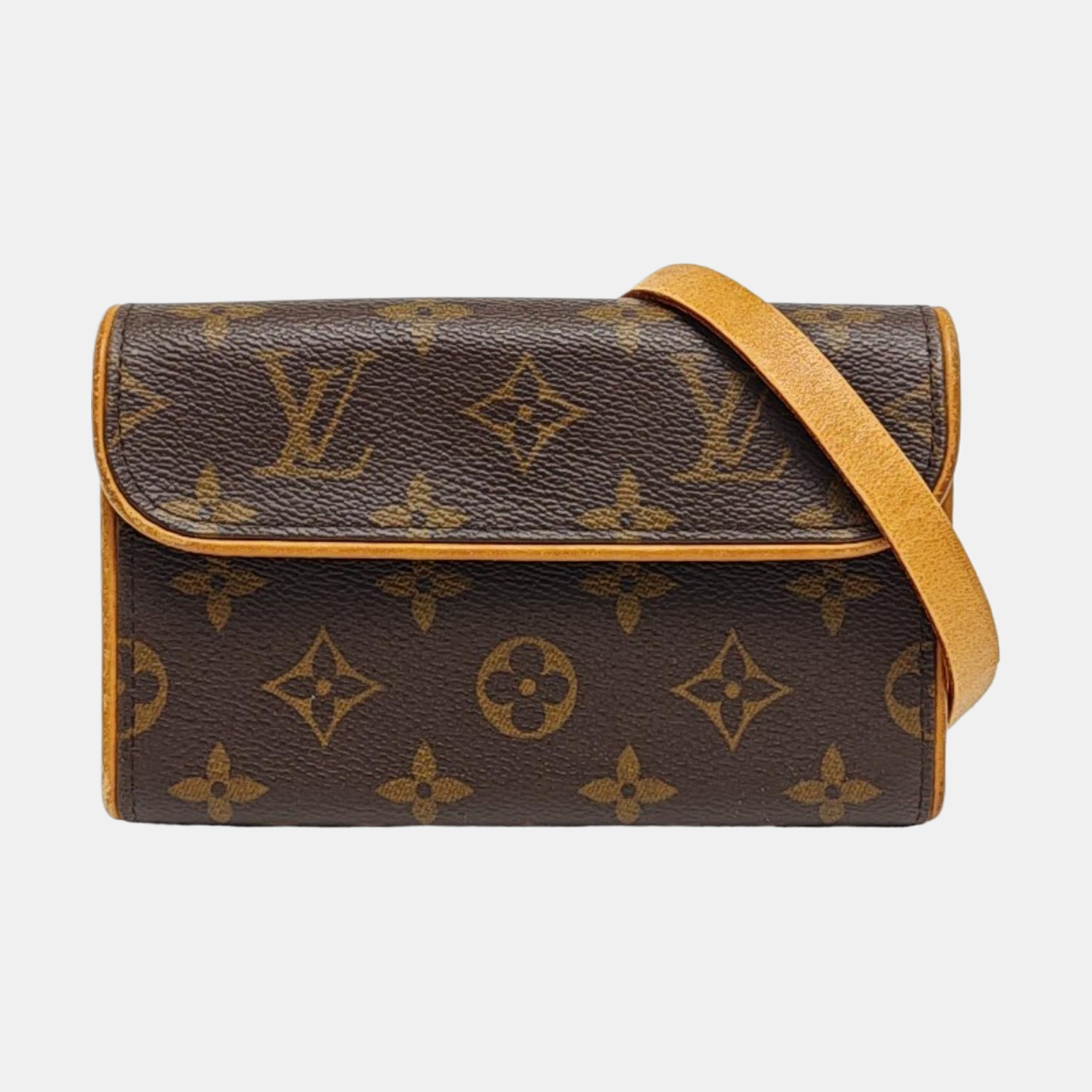 FLORENTINE Monogram Coated Canvas Brown