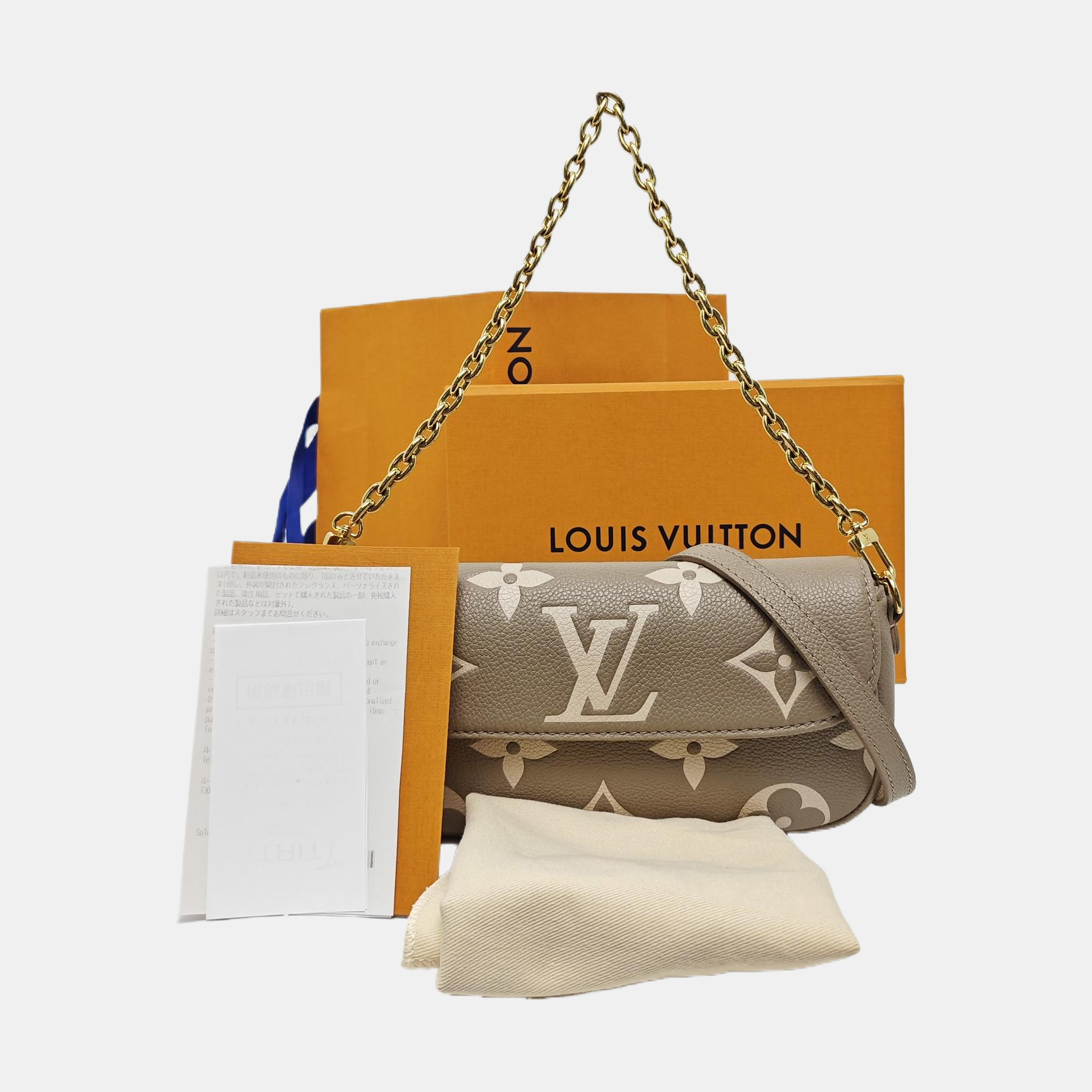 IVY Monogram Calfskin Gray
