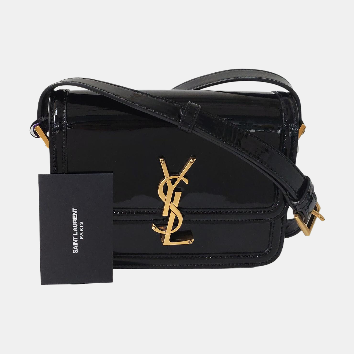 Authenticated pre-owned  SOLFERINO Small Patent Leather Black - Shoulder Bag at Looply