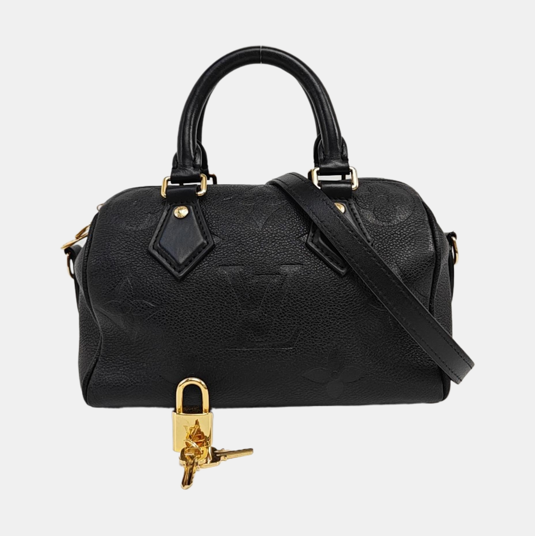 SPEEDY 20 Monogram Calfskin Black