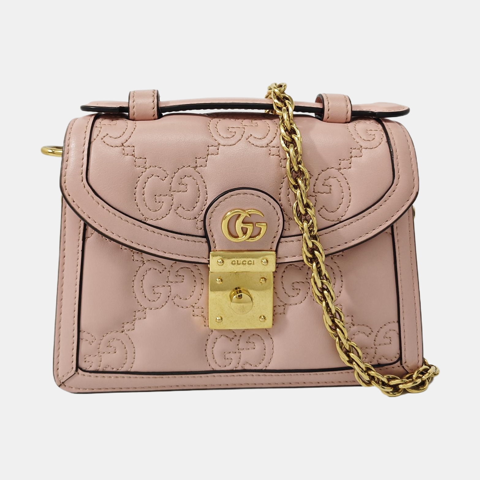 GG Matelassé Quilted Calfskin Pink