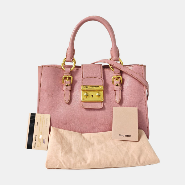Calfskin Tote Bag Pink