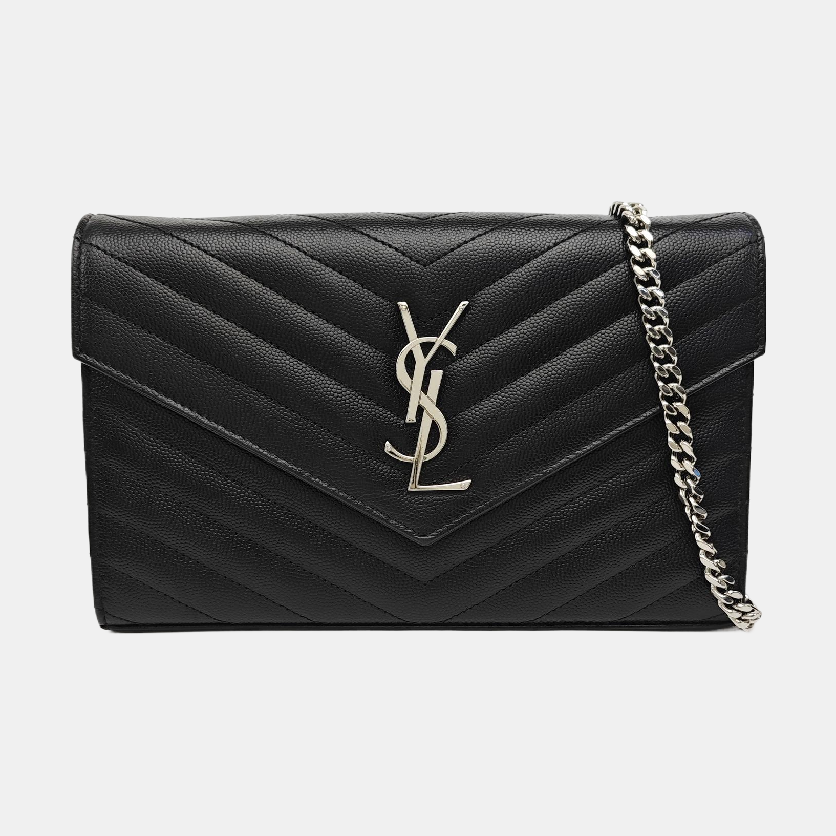 MONOGRAM Medium Chevron Calfskin Black