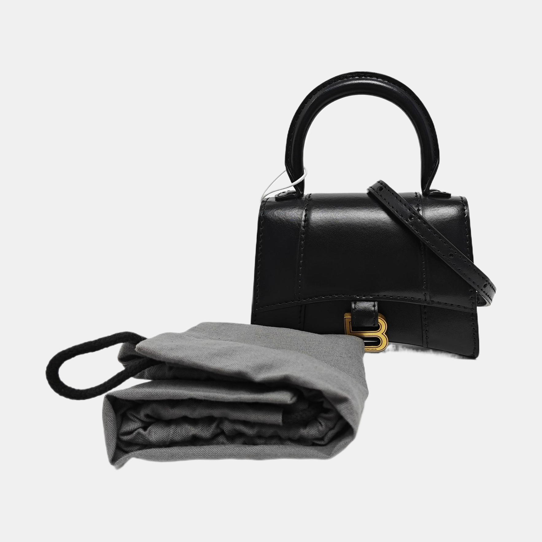 Hourglass Mini Calfskin Black