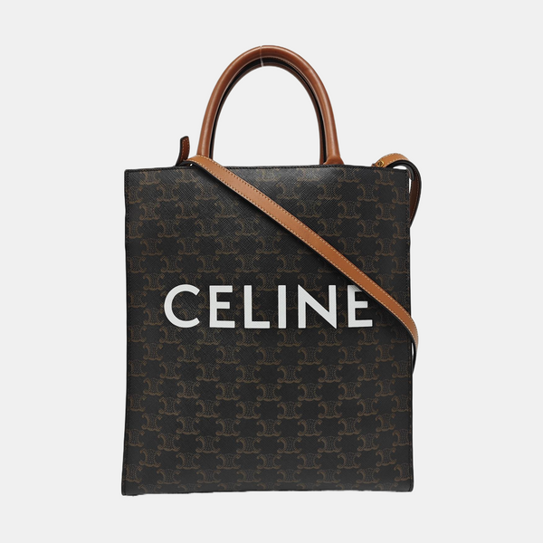 CABAS CELINE Small Coated Canvas Brown