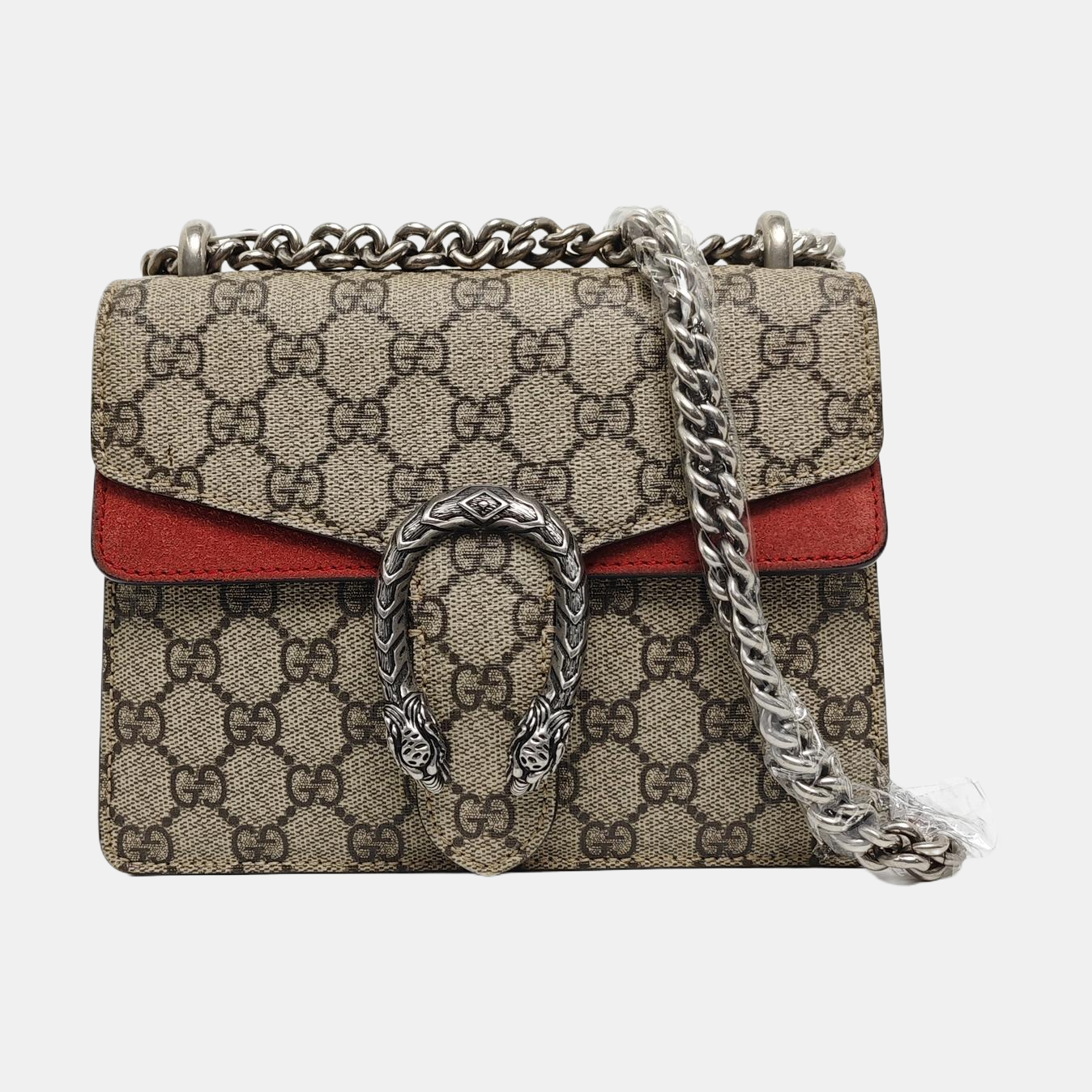 Dionysus Mini Monogram Coated Canvas Beige