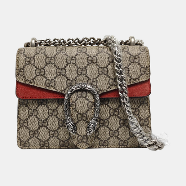 Dionysus Mini Monogram Coated Canvas Beige