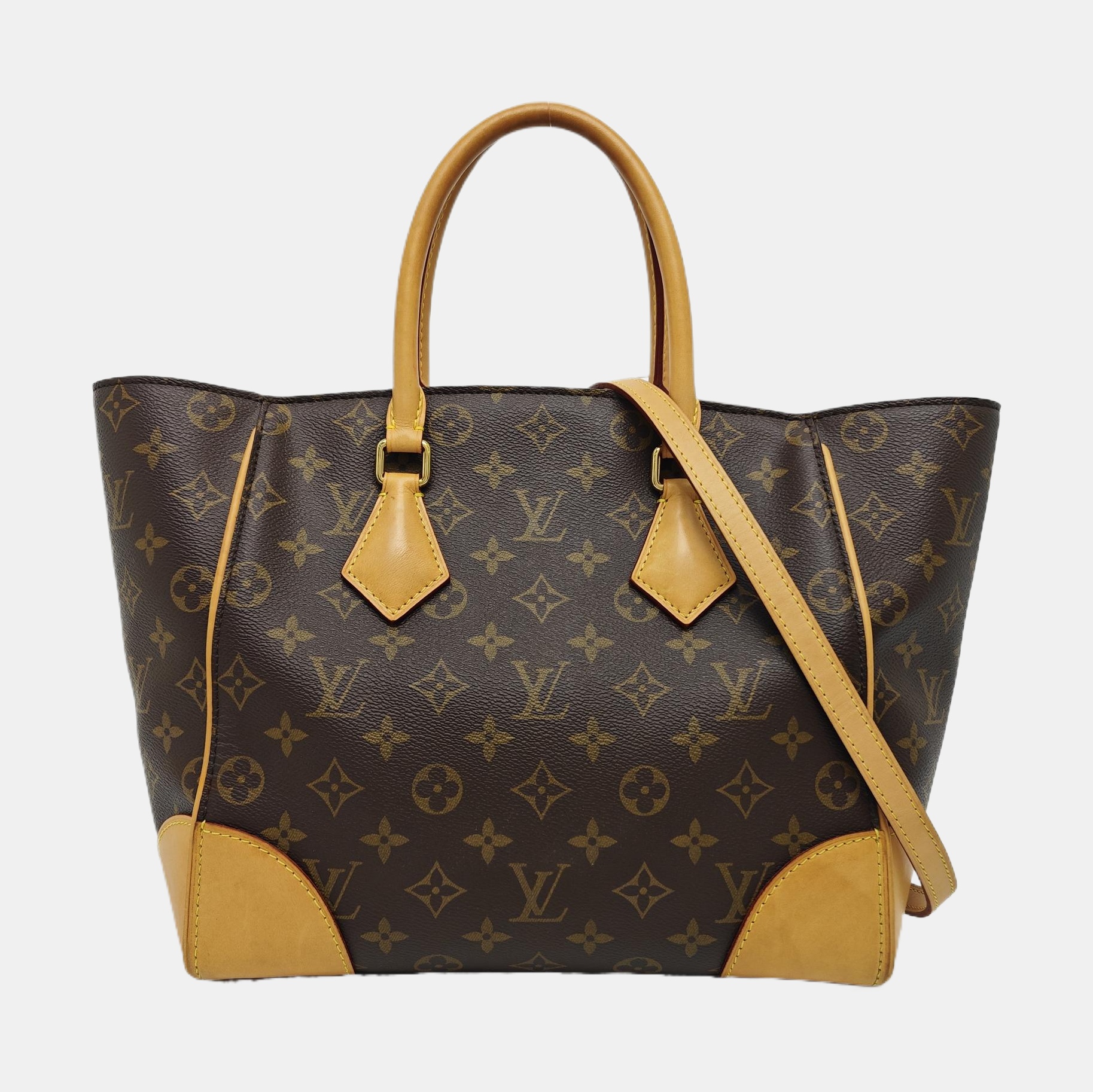PHENIX Monogram Coated Canvas Brown