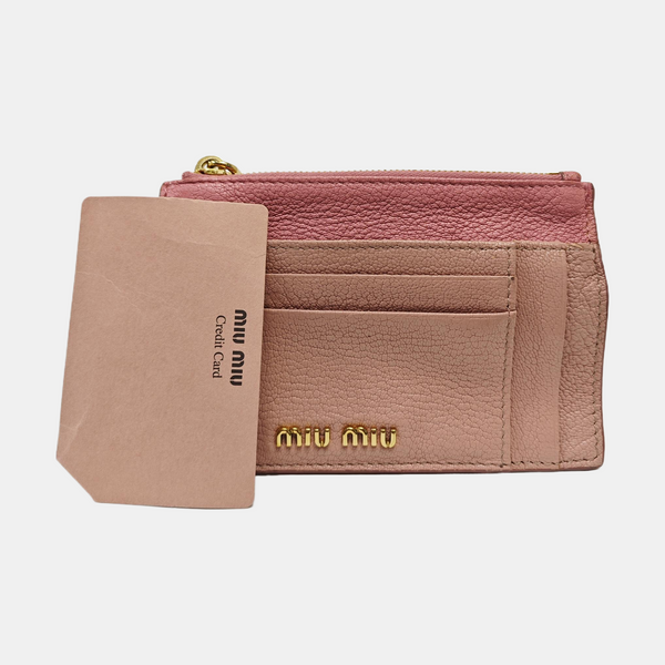 Leather Coin Purse Pink