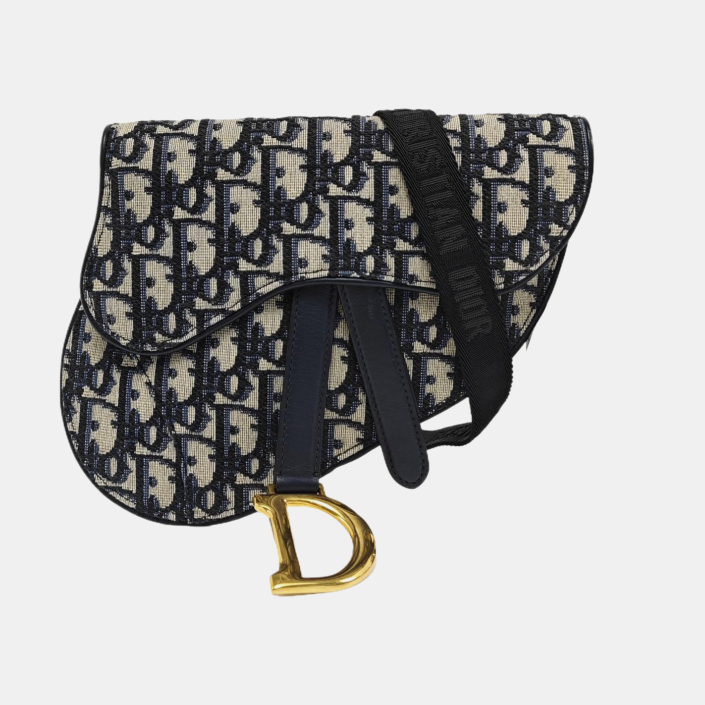 Authenticated pre-owned  Saddle Oblique Canvas Blue - Belt Bag at Looply