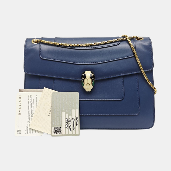 SERPENTI FOREVER Medium Calfskin Blue