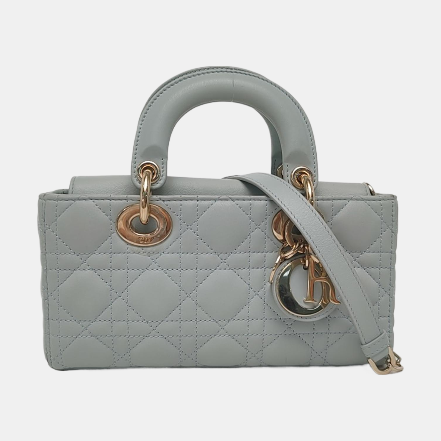 Lady D-Joy Small Cannage Lambskin Blue