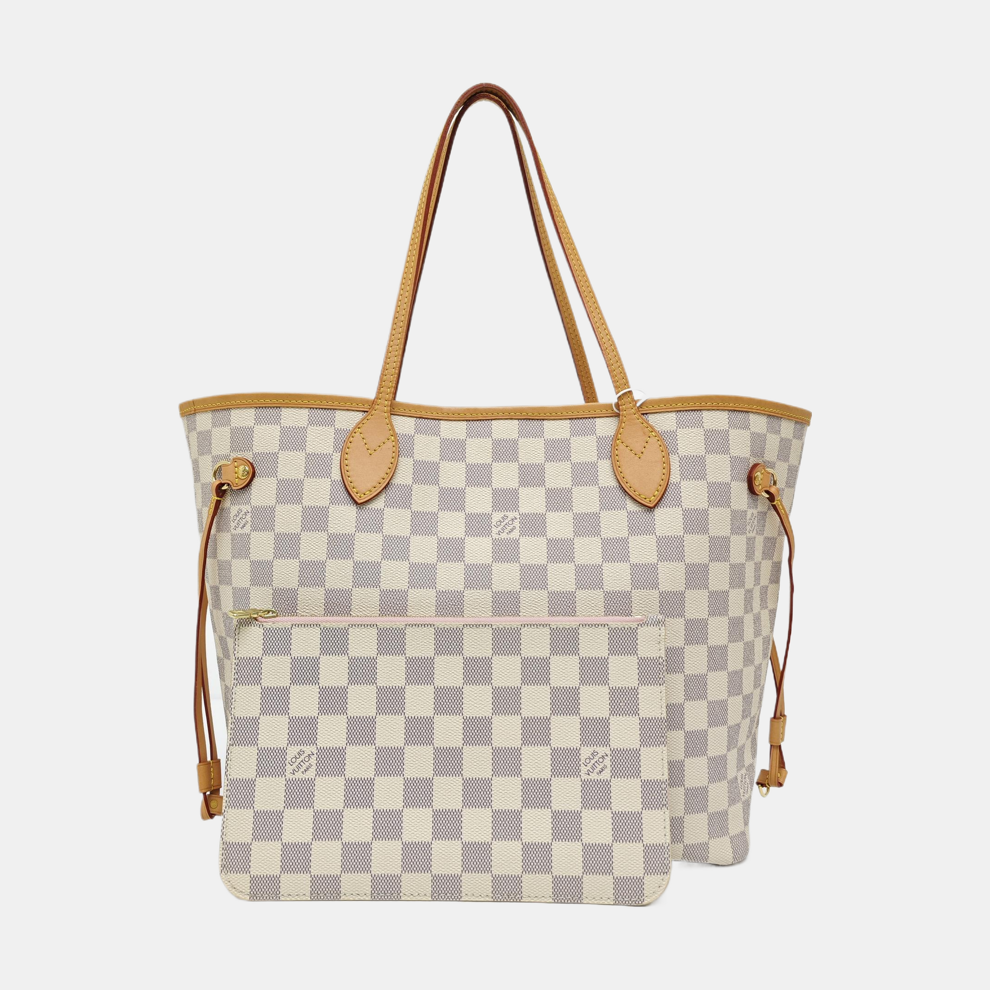 NEVERFULL MM Damier Azur Coated Canvas White