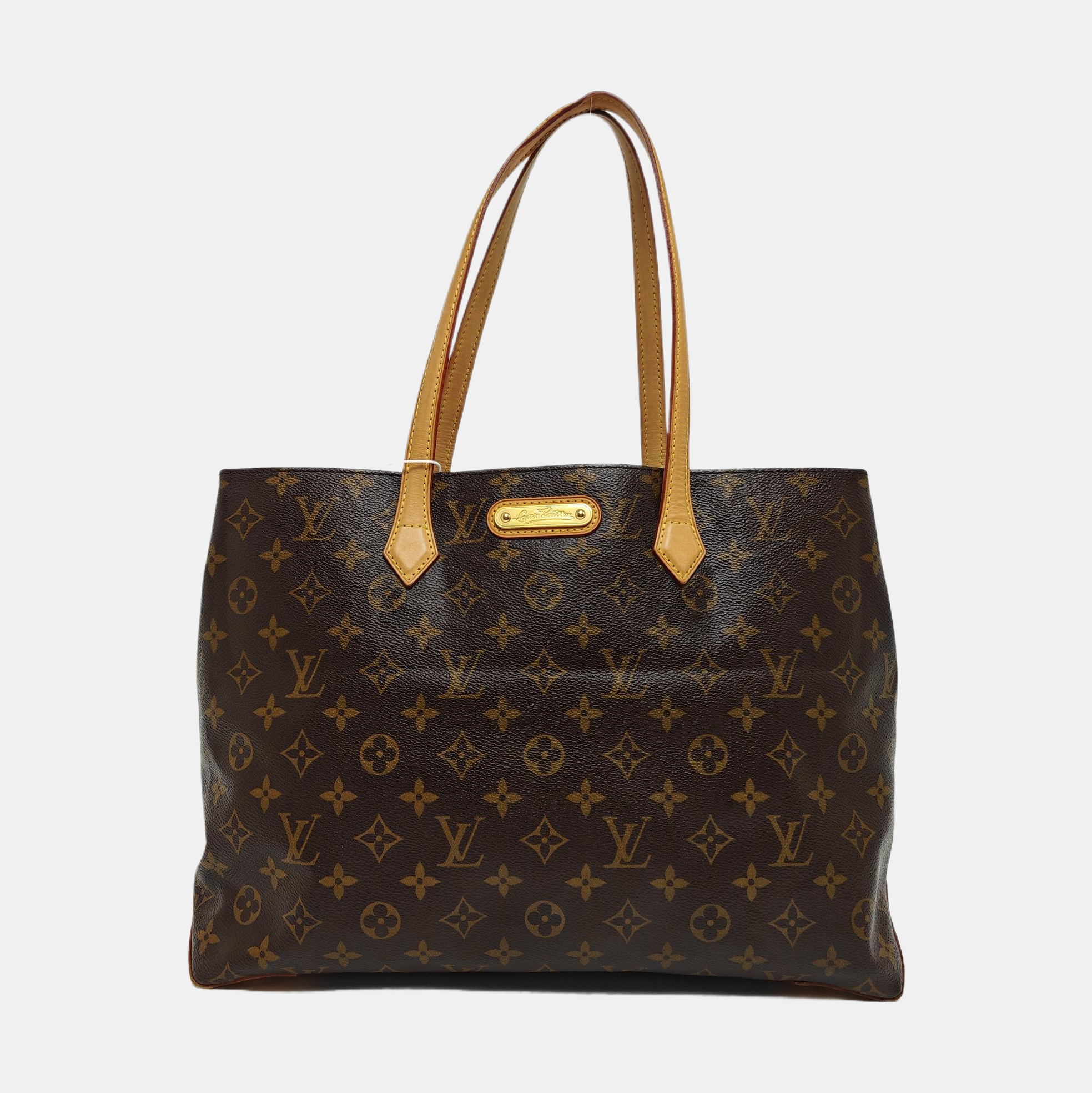 WILSHIRE MM Monogram Coated Canvas Brown