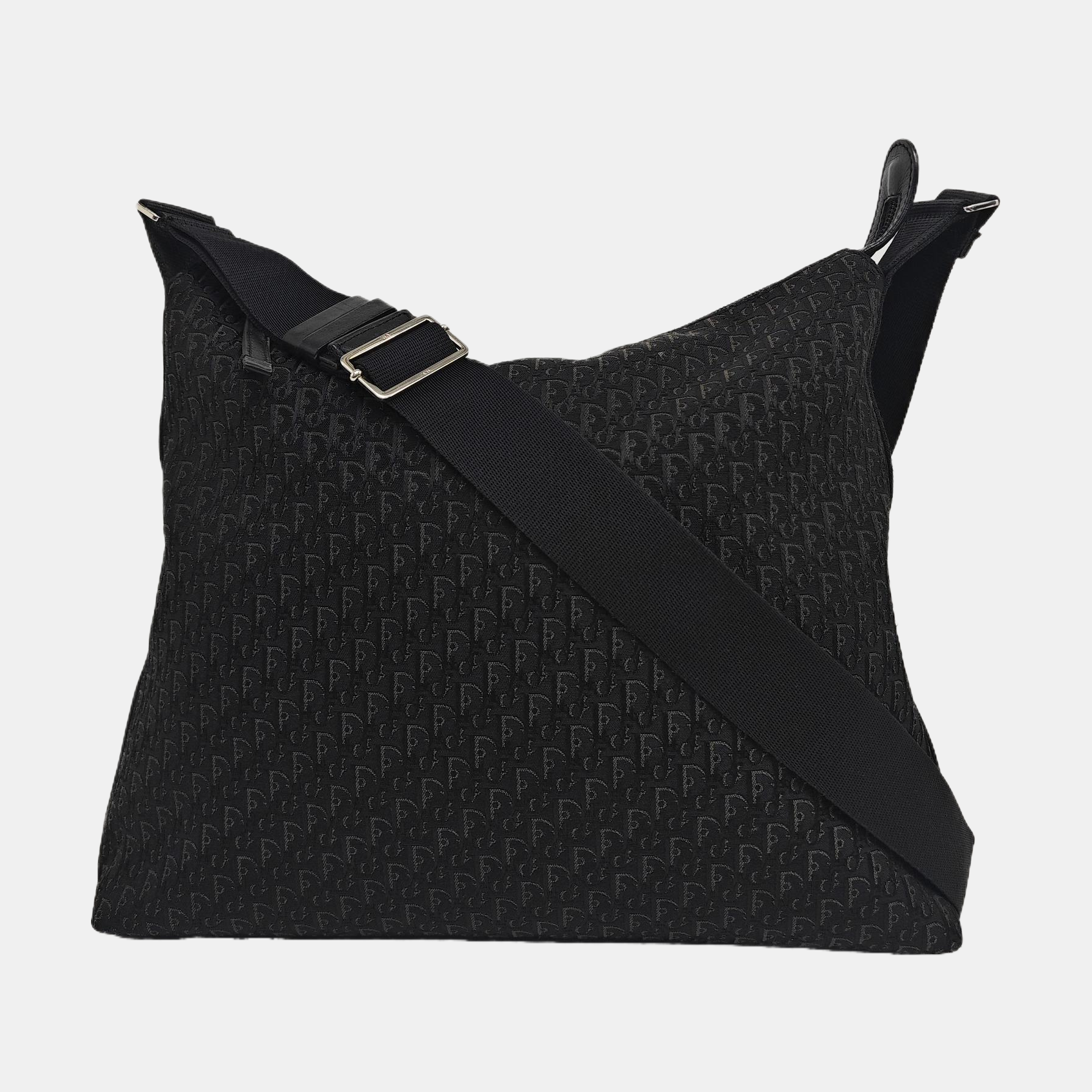 Oblique Canvas Shoulder Bag Black