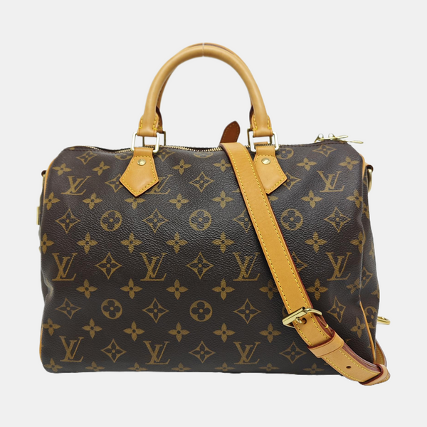 SPEEDY 30 Monogram Coated Canvas Brown