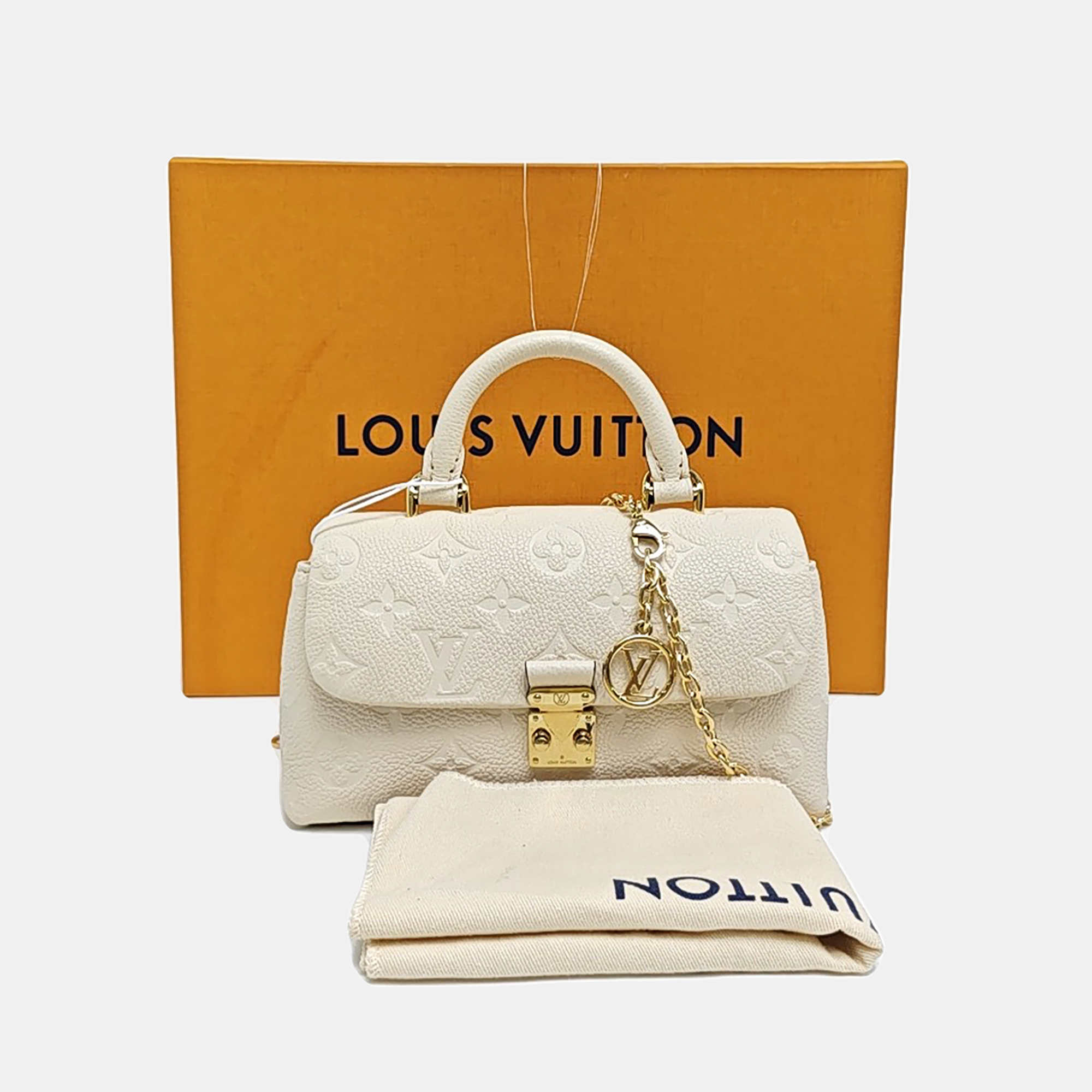 NANO MADELEINE Nano Monogram Calfskin Beige
