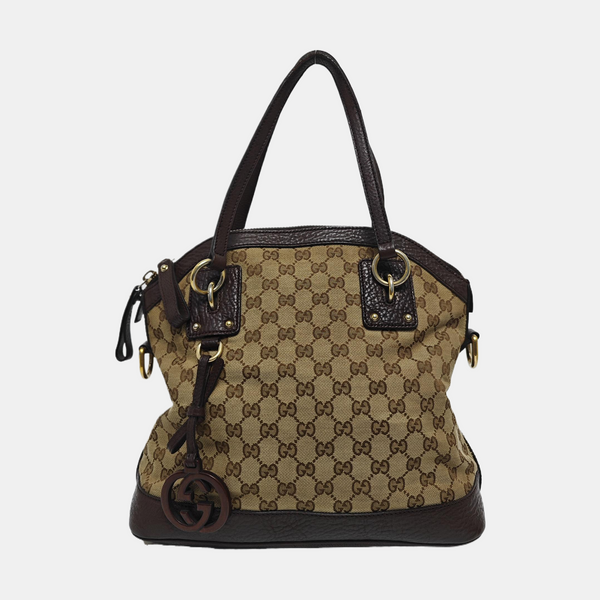 Monogram Canvas Tote Bag Brown
