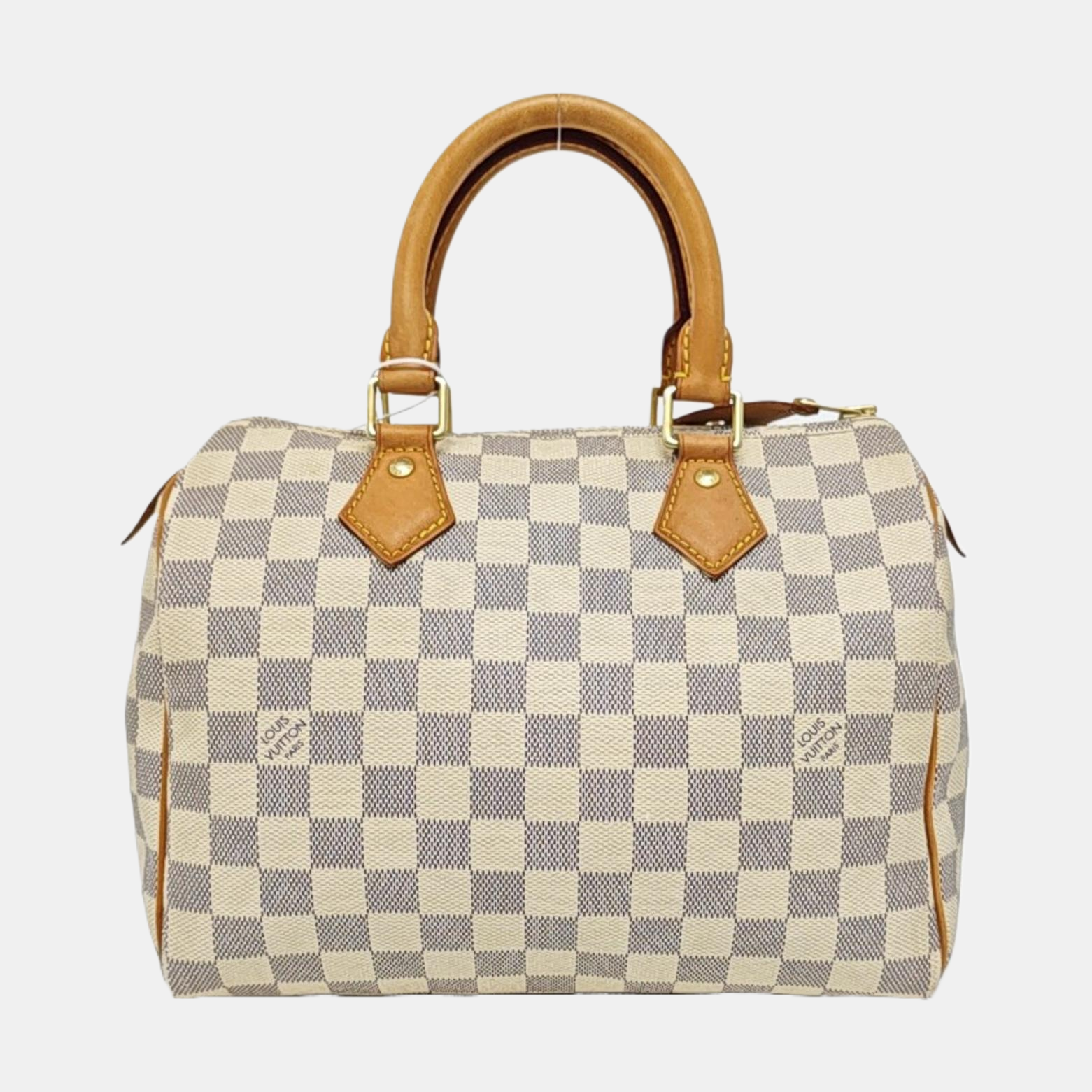SPEEDY 25 Damier Azur Coated Canvas White
