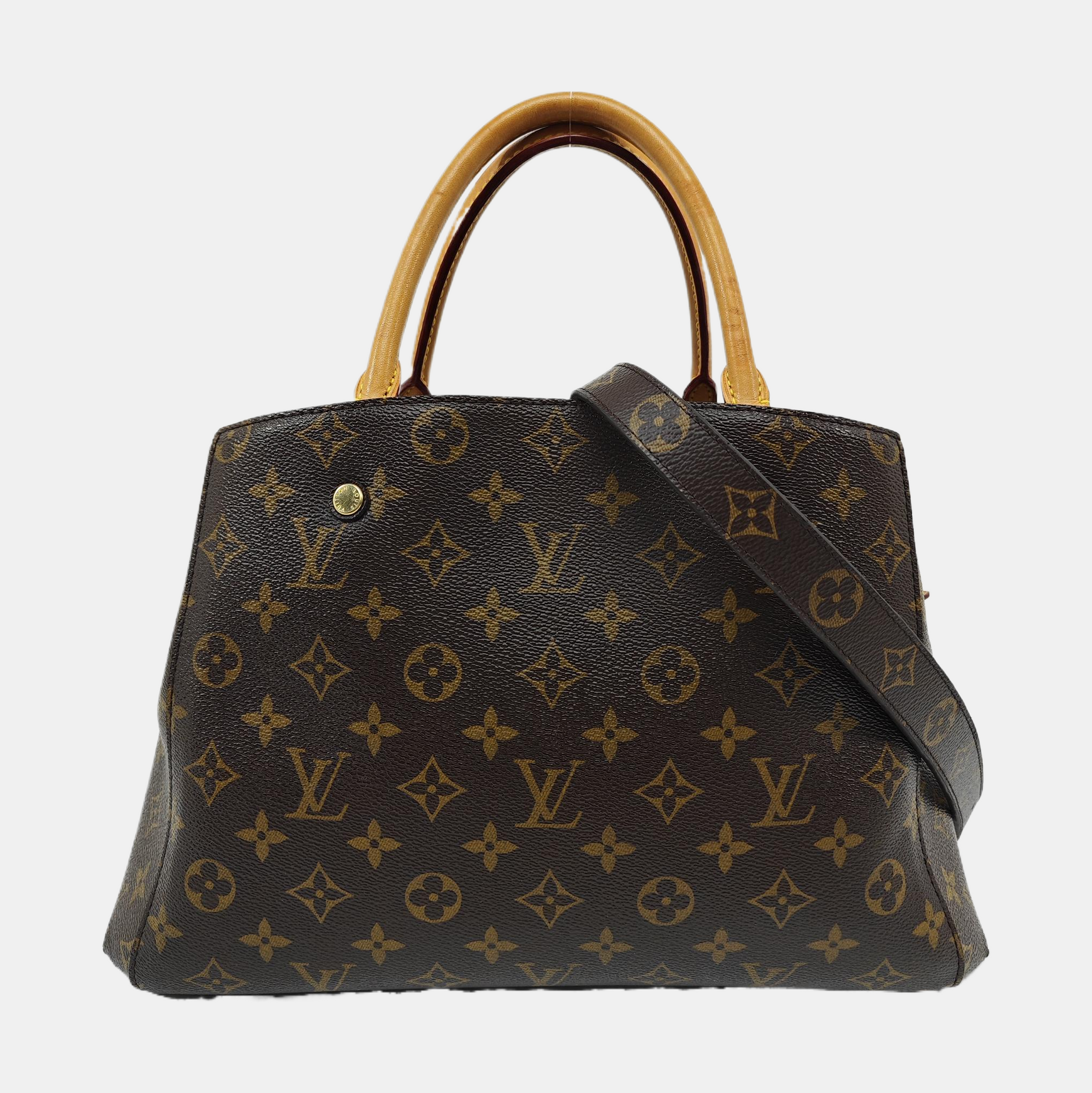 MONTAIGNE Monogram Coated Canvas Brown