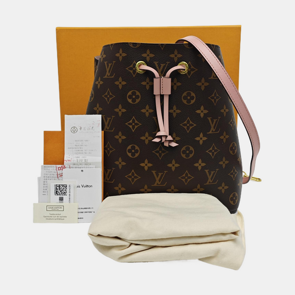 NÉONOÉ MM Monogram Coated Canvas Brown