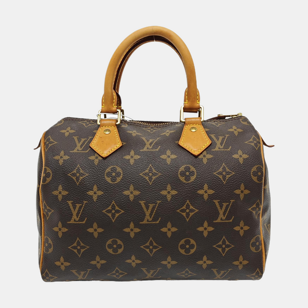 SPEEDY 25 Monogram Coated Canvas Brown
