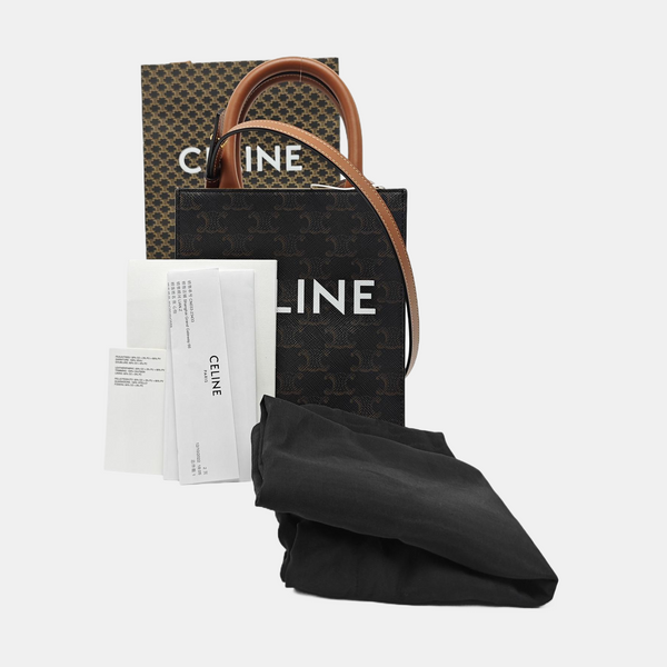 CABAS CELINE Mini Coated Canvas Brown