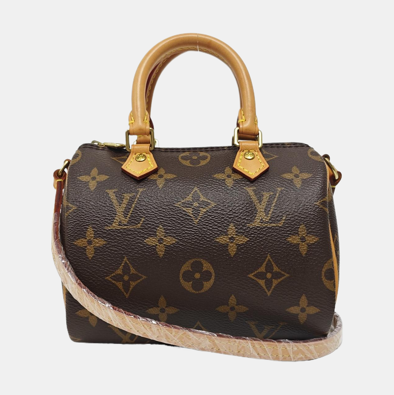 SPEEDY Nano Monogram Coated Canvas Brown