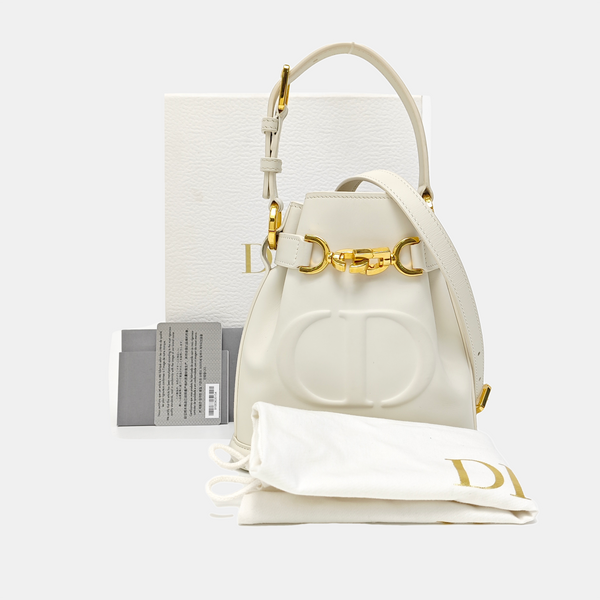 Calfskin Shoulder Bag Small White