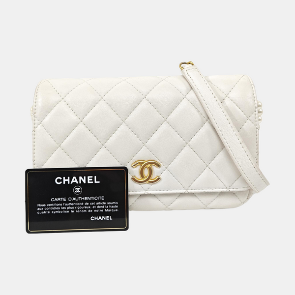 WOC Quilted Calfskin White