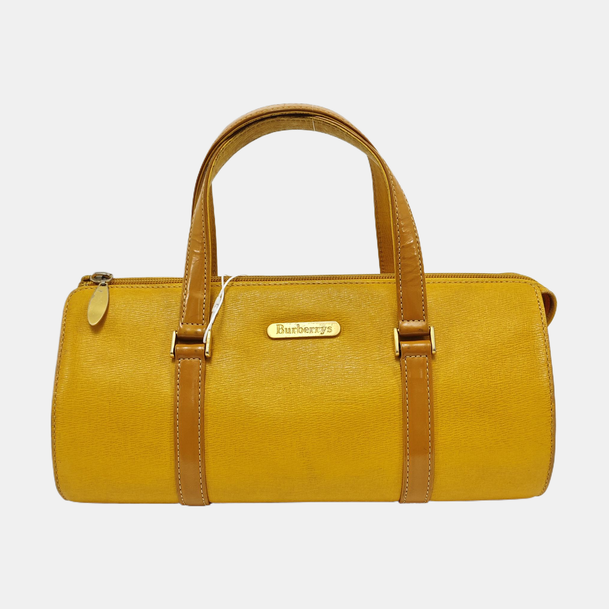 Calfskin Top Handle Bag Yellow