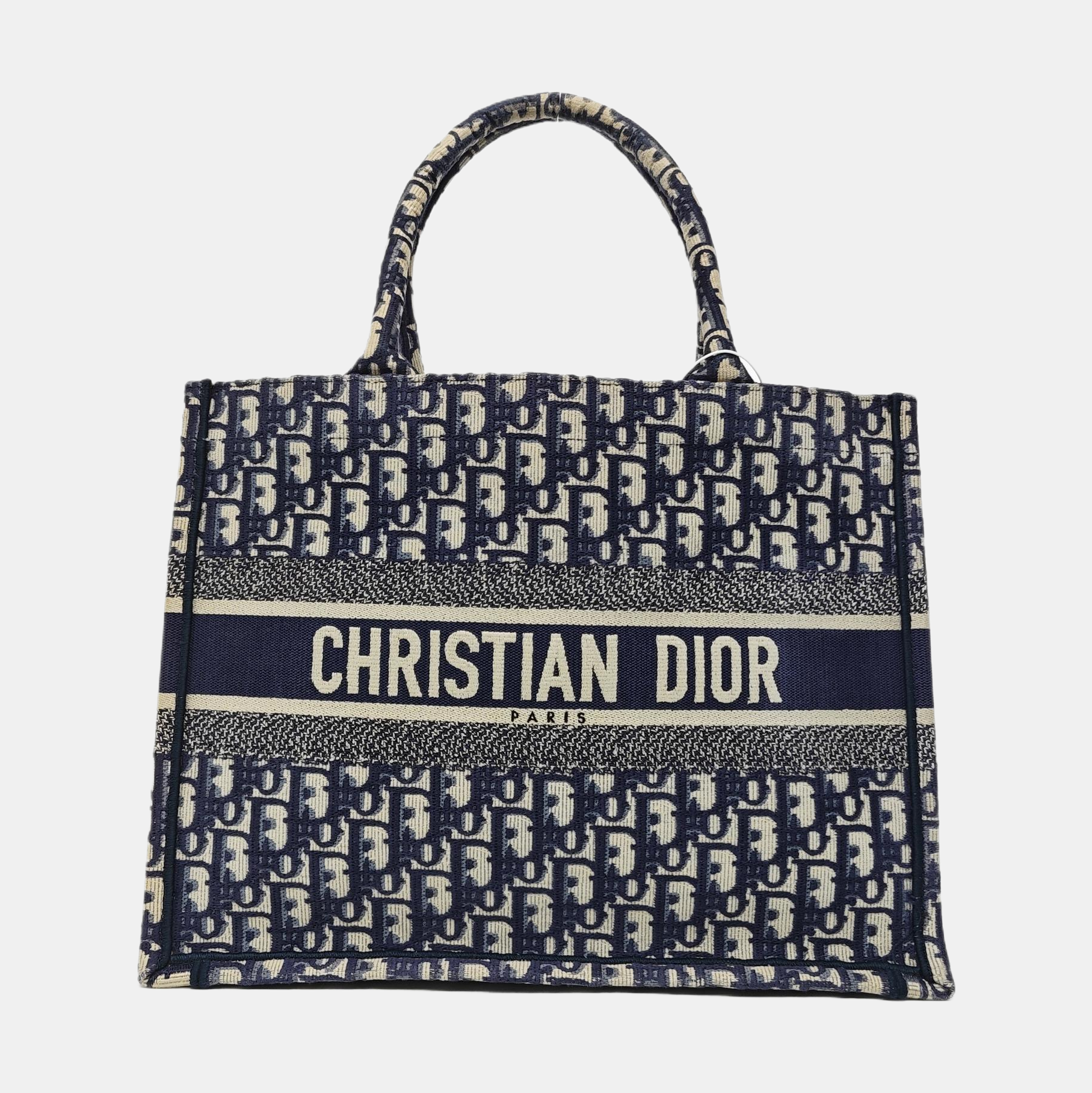 Book Tote Medium Oblique Canvas Blue