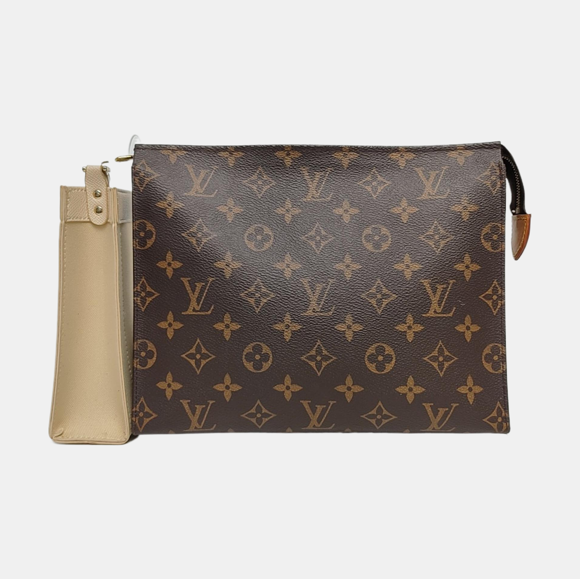 TOILET POCKET 26 Monogram Coated Canvas Brown