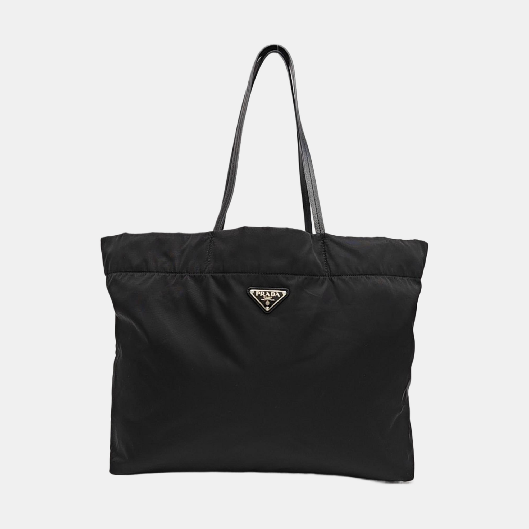 Nylon Tote Bag Medium Black